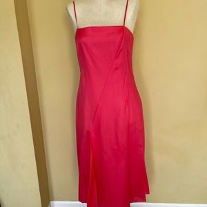 bcbg maxazria fuchsia 100% silk dress 8